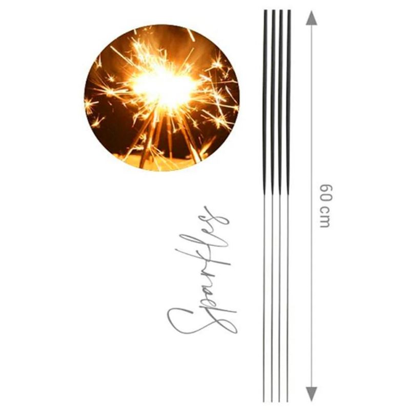Vela Sparklers 60cm Silver Festas (04 unidades)