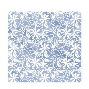 Stencil Simples de Acetato para Pintura 20x20cm Ref. STXX1-012 Padrão Flores Litoarte (01 Unidade)