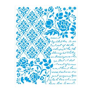 Stencil Simples de Acetato P/ Pintura 20x25cm Ref. STR-251 Memorias Vintage Litoarte (01 Unidade)