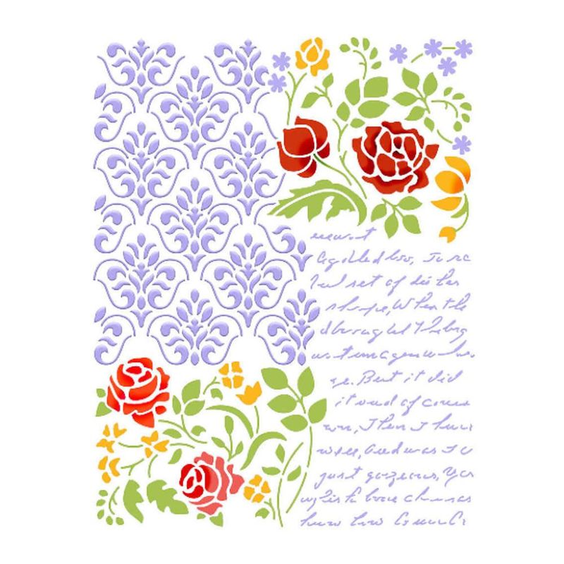 Stencil Simples de Acetato P/ Pintura 20x25cm Ref. STR-251 Memorias Vintage Litoarte (01 Unidade)