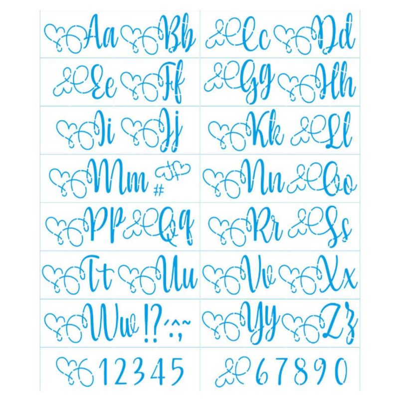 Stencil Simples de Acetato P/ Pintura 42x45cm Ref. ST3-001 Alfabeto Litoarte (01 Unidade)