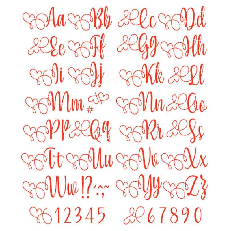 Stencil Simples de Acetato P/ Pintura 42x45cm Ref. ST3-001 Alfabeto Litoarte (01 Unidade)