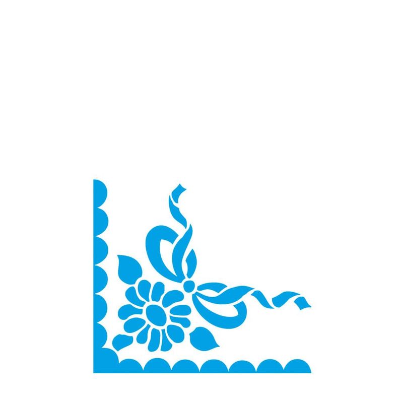 Stencil Simples de Acetato P/ Pintura 10X10cm Ref. ST-X-050 Laço Litoarte (01 Unidade)