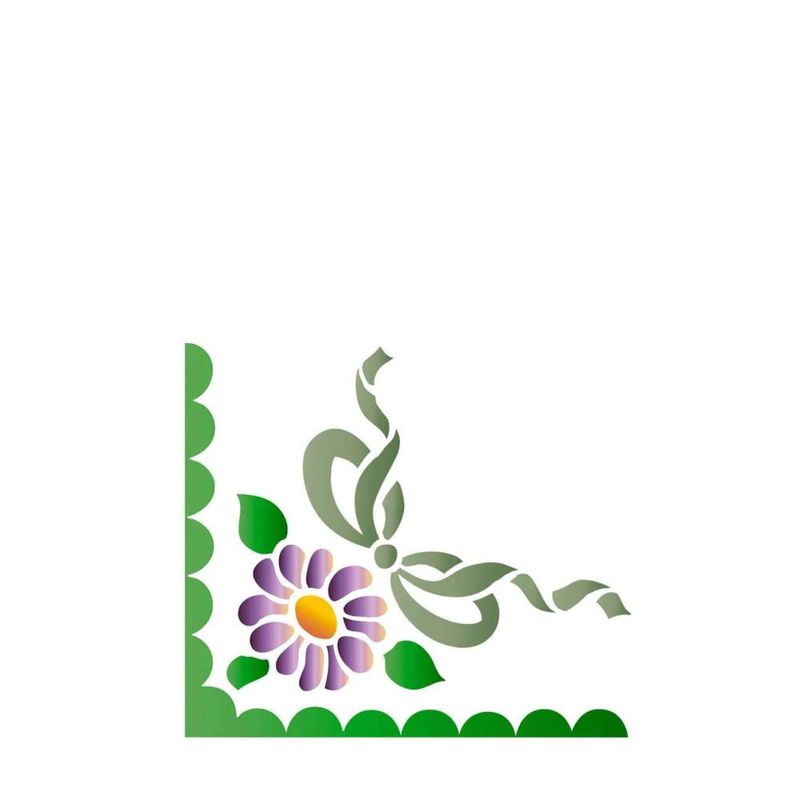 Stencil Simples de Acetato P/ Pintura 10X10cm Ref. ST-X-050 Laço Litoarte (01 Unidade)