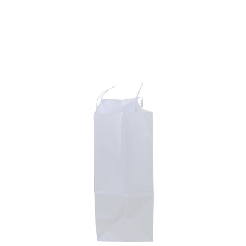 Sacola de Papel Kraft Branco Tamanho P 29x21x14cm Ref.: 14000379 Cromus (1 unidade)