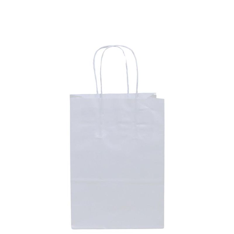 Sacola de Papel Kraft Branco Tamanho P 29x21x14cm Ref.: 14000379 Cromus (1 unidade)
