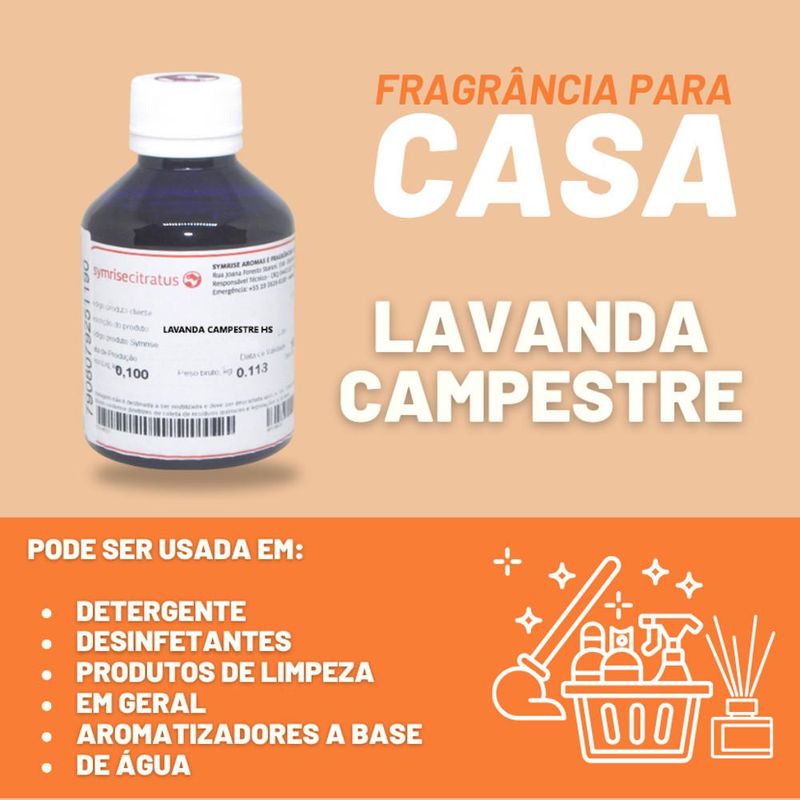 Essência Lavanda Campestre HS para Domissanitários Symrise Citratus (100ml)