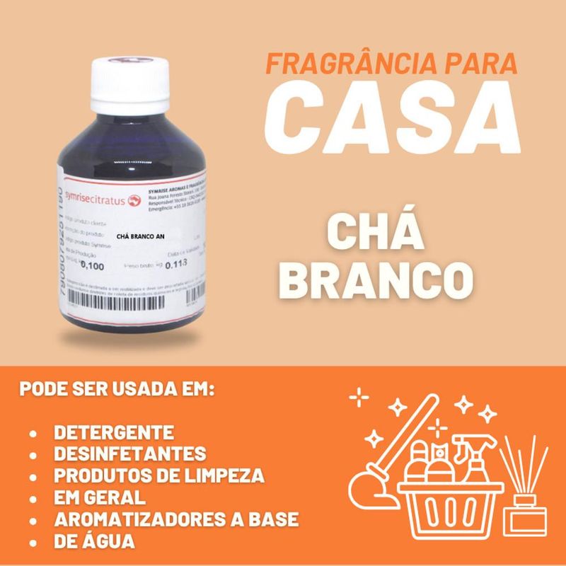 Essência Chá Branco para Domissanitários Symrise Citratus (100ml)