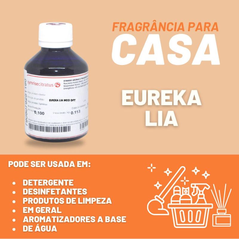 Essência Eureka Lia para Domissanitários Symrise Citratus (100ml)