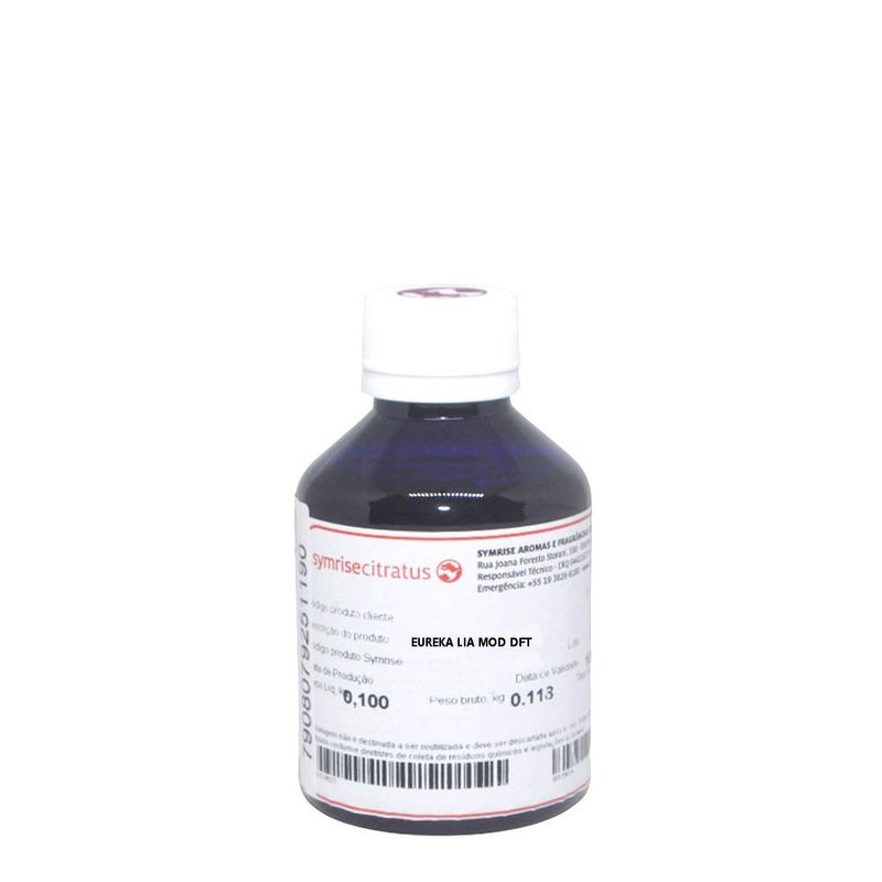 Essência Eureka Lia para Domissanitários Symrise Citratus (100ml)
