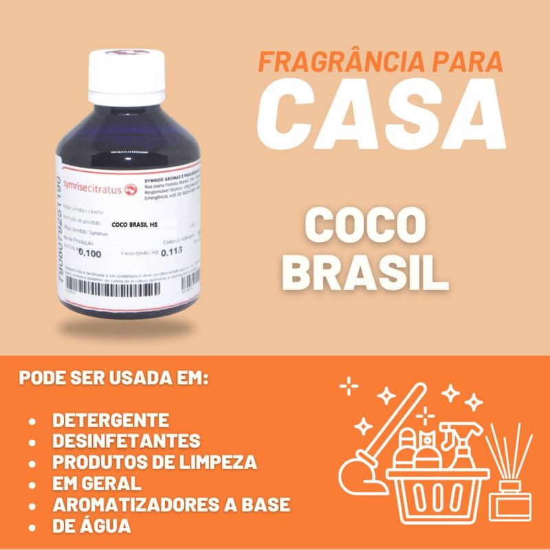Essência Coco Brasil HS para Domissanitários Symrise Citratus (100ml)