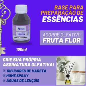 Acorde Olfativo Fruta Flor Key P/ Ambiente e Difusor Linha Lilás Irmãos Haluli (100ml)