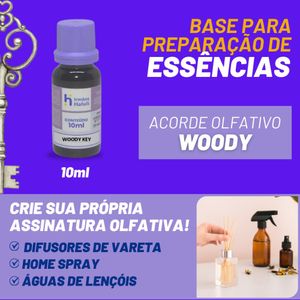 Acorde Olfativo Woody Key P/ Ambiente e Difusor Linha Lilás Irmãos Haluli (10ml)