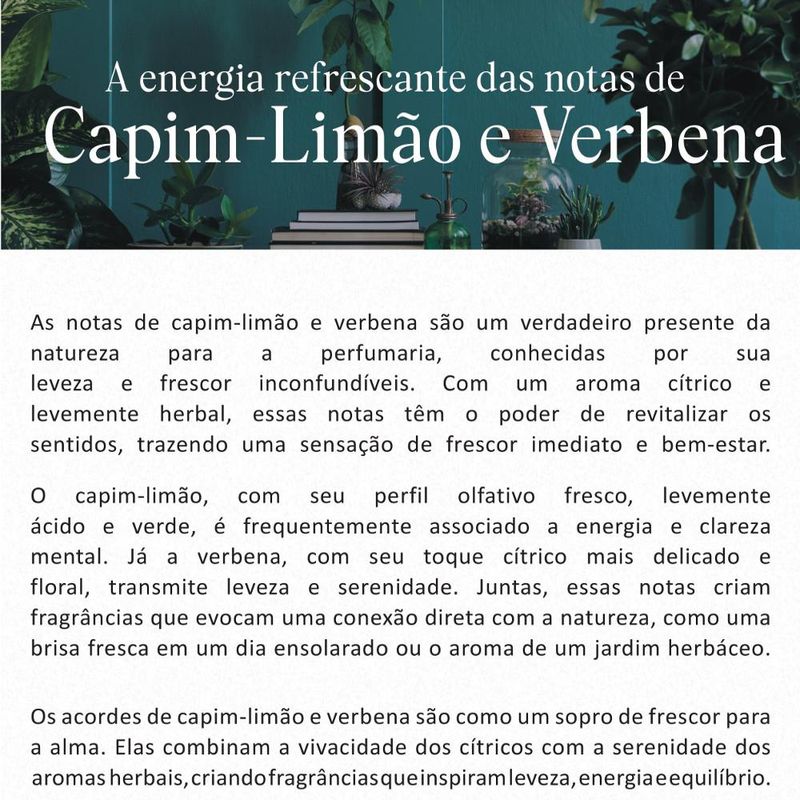 Acorde Olfativo Capim Limão e Verbena Key P/ Ambiente e Difusor Linha Lilás Irmãos Haluli (10ml)