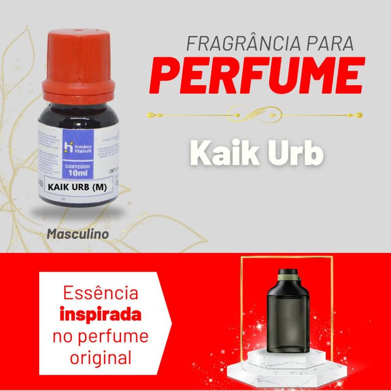 Essência Kaik URB Masculino P/ Perfumes Linha Vermelha Irmãos Haluli (10ml)