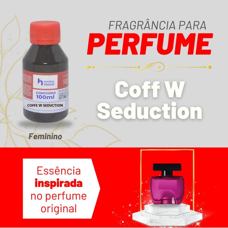 Essência Coffe W Seduction P/ Perfumes Linha Vermelha Irmãos Haluli (100ml)