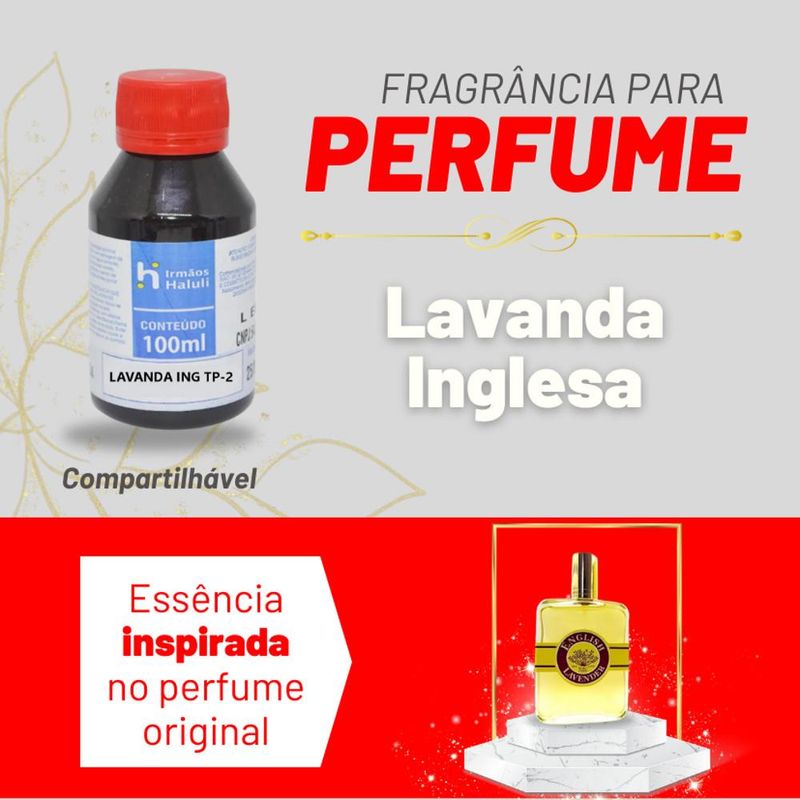 Essência Lavanda Ing TP-2 Compartilhável P/ Perfumes Linha Vermelha Irmãos Haluli (100ml)