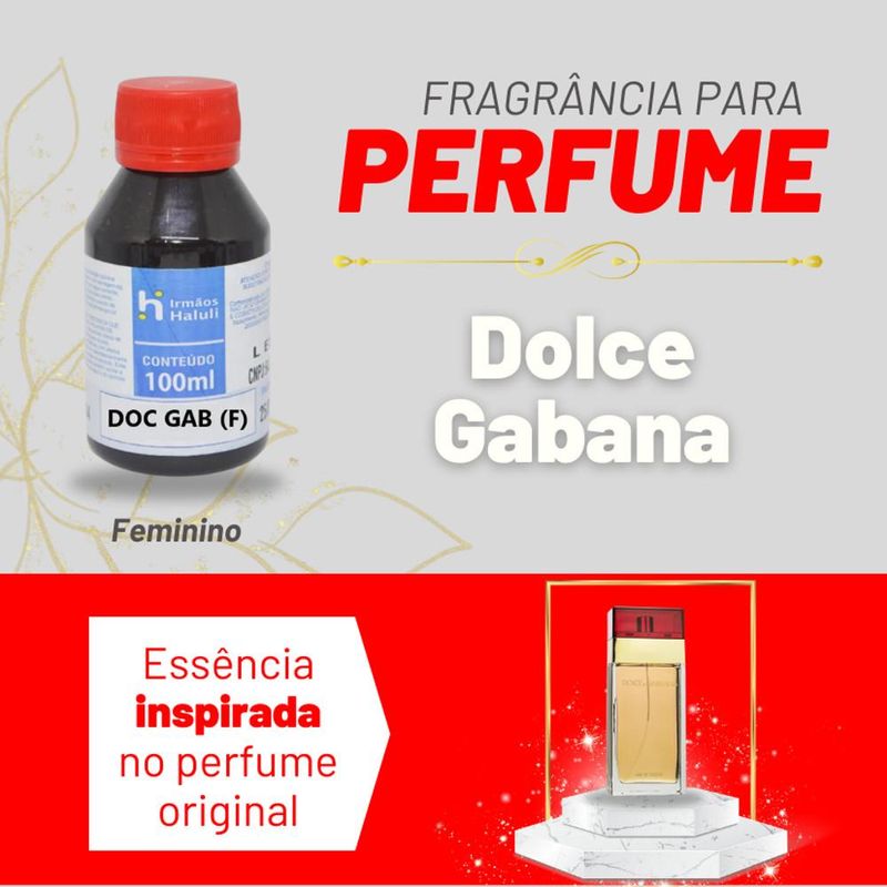 Essência Doc Gab Feminino P/ Perfumes Linha Vermelha Irmãos Haluli (100ml)