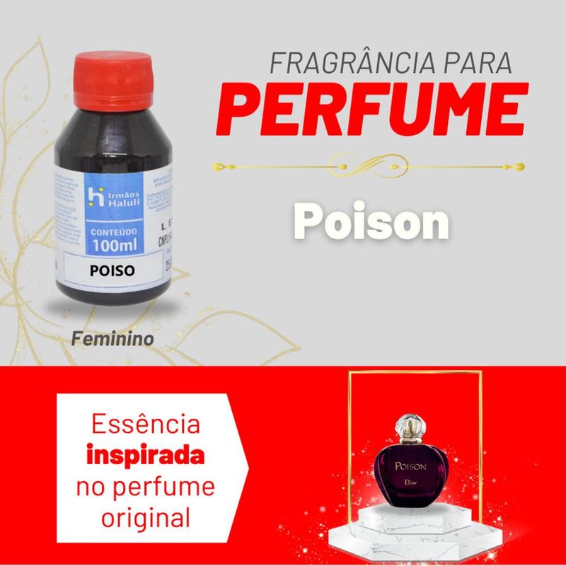 Essência Poiso Feminino P/ Perfumes Linha Vermelha Irmãos Haluli (100ml)