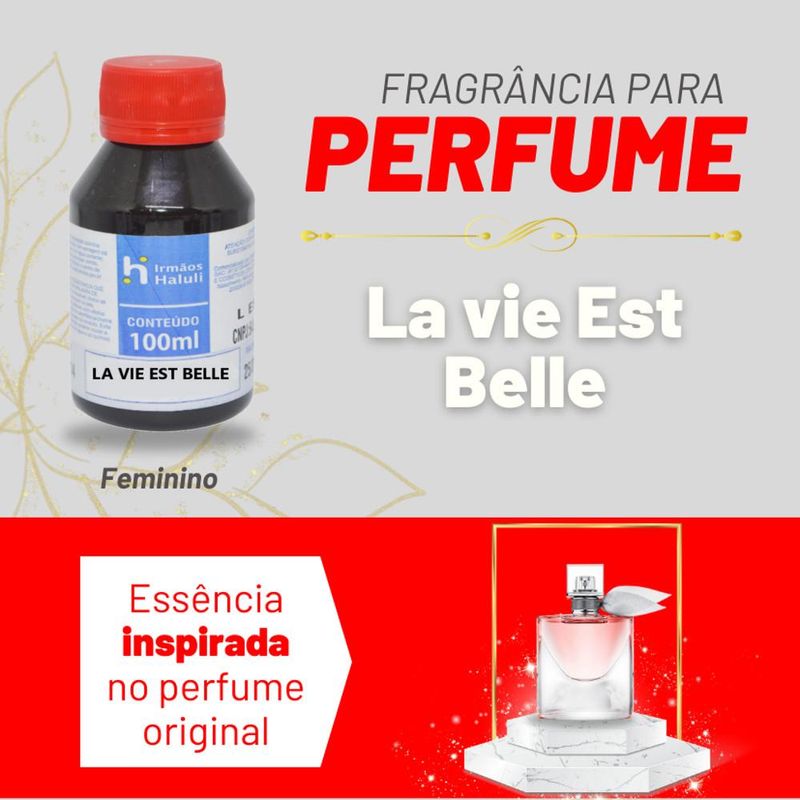 Essência LA VIE EST BELLE Feminino P/ Perfumes Linha Vermelha Irmãos Haluli (100ml)