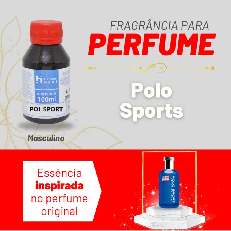 Essência Pol Sport Masculino P/ Perfumes Linha Vermelha Irmãos Haluli (100ml)