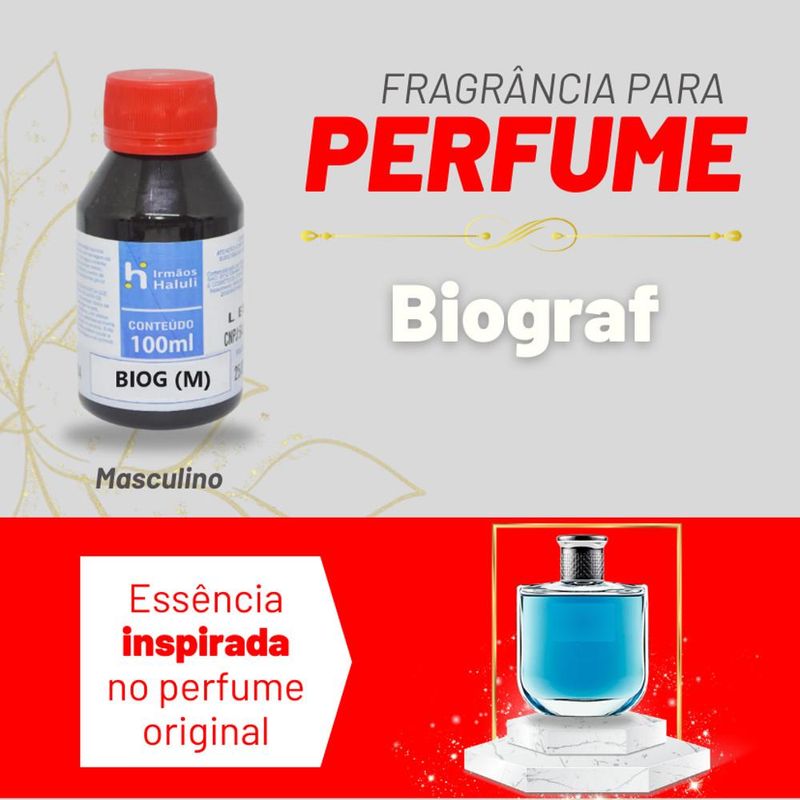 Essência Biog Masculino P/ Perfumes Linha Vermelha Irmãos Haluli (100ml)