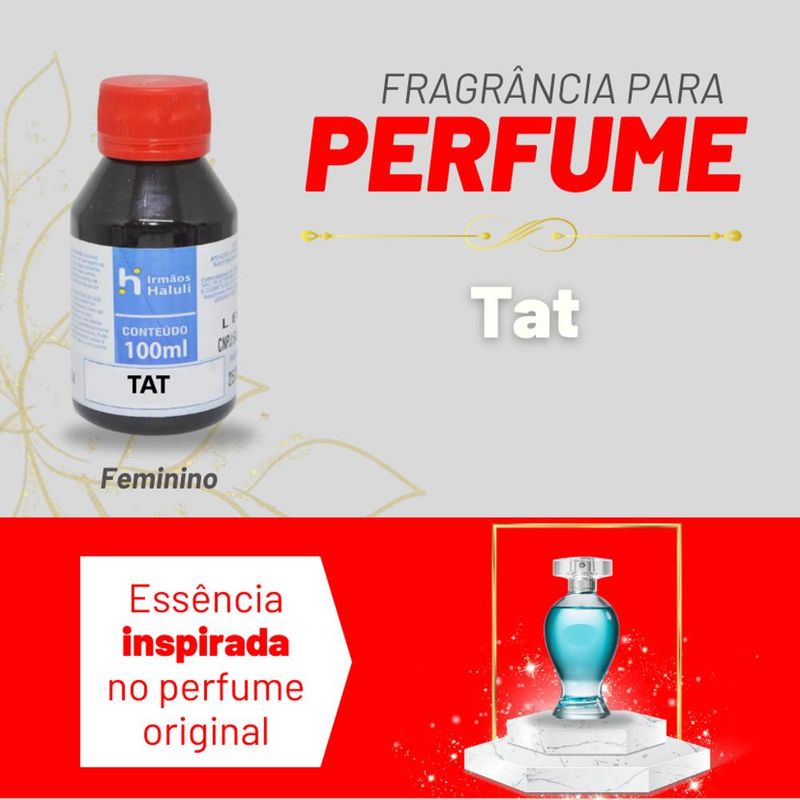 Essência TAT Feminino P/ Perfumes Linha Vermelha Irmãos Haluli (100ml)