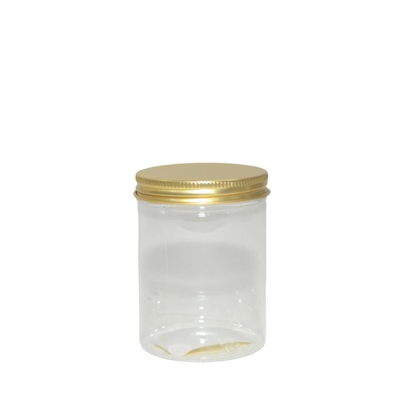 Pote de Plástico C/ Tampa Dourada P/ Lembrancinha 150ml (01 unidade)