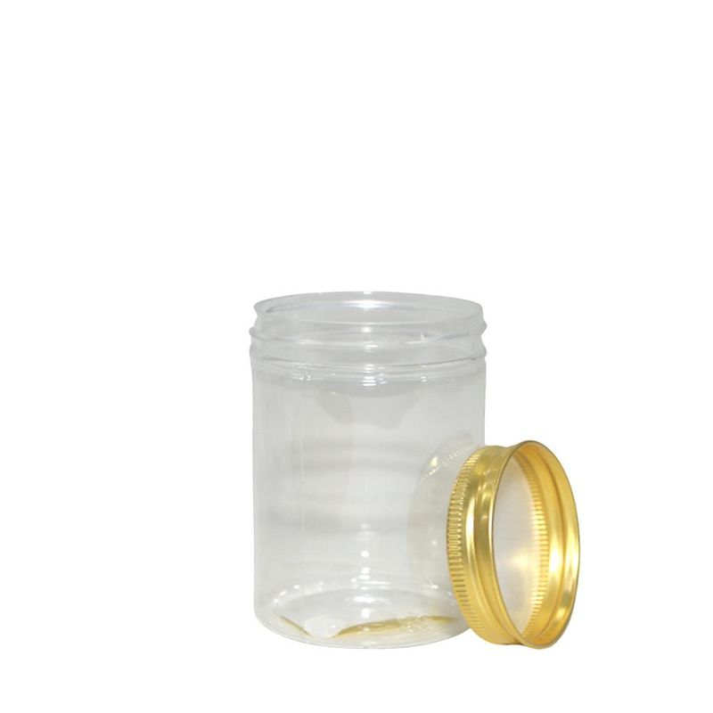 Pote de Plástico C/ Tampa Dourada P/ Lembrancinha 150ml (01 unidade)