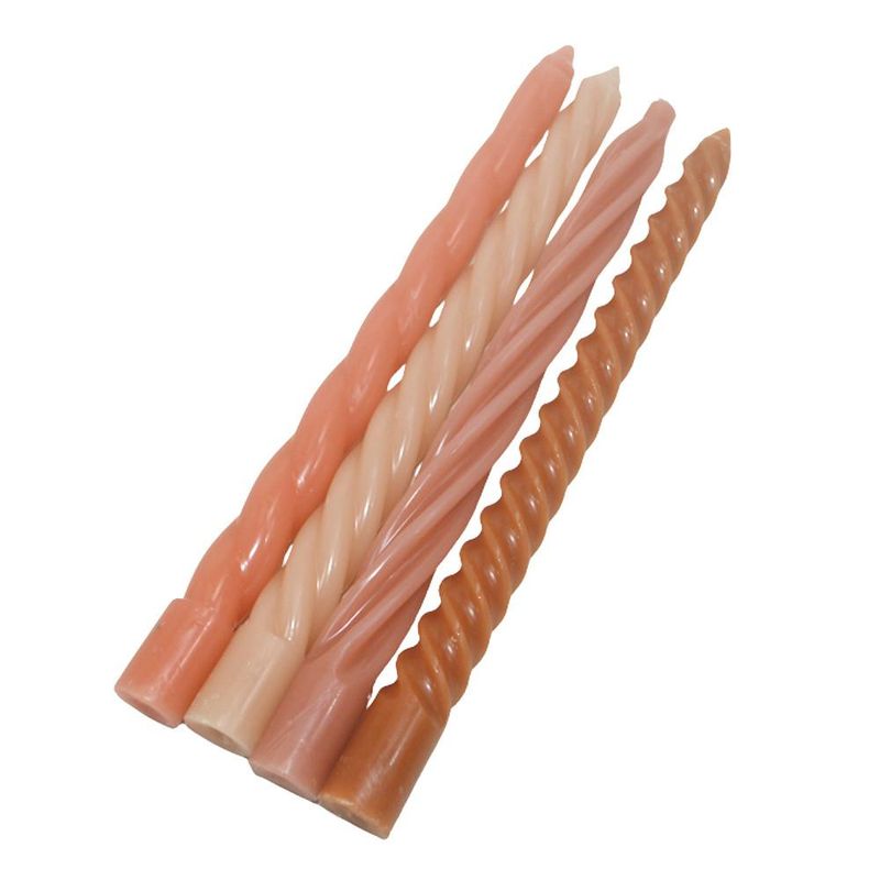 Vela de Parafina Torcida Decorativa 25x2,3cm (04 unidades)