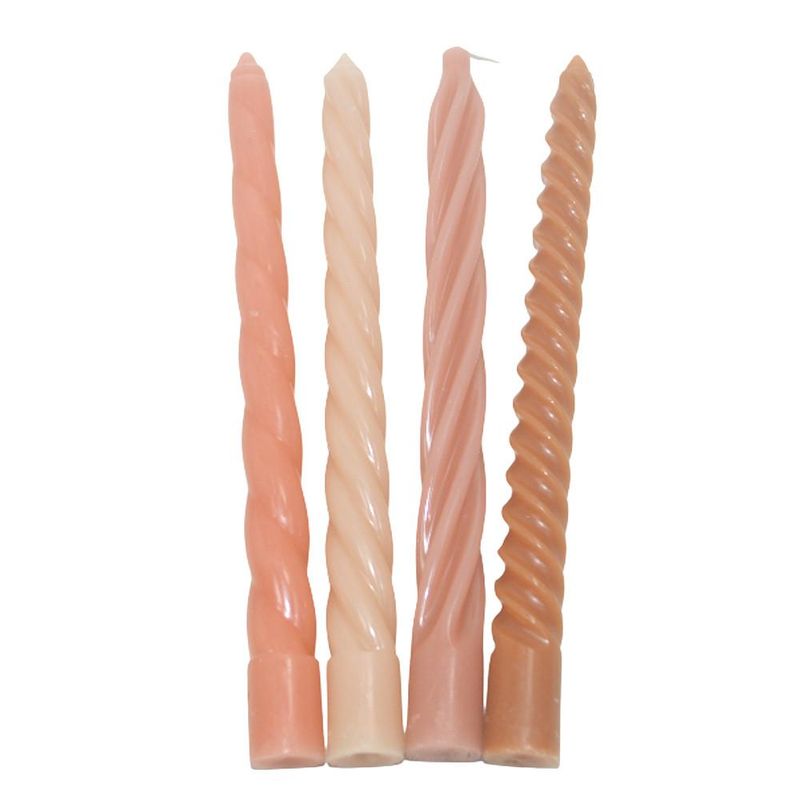 Vela de Parafina Torcida Decorativa 25x2,3cm (04 unidades)