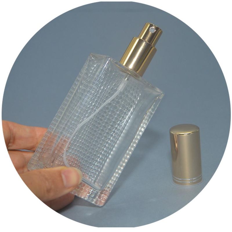 Frasco de Vidro Porta Perfume C/ Tampa e Válvula Spray Dourada 100ml Ref. BM362910 BM36 (01 unidade)