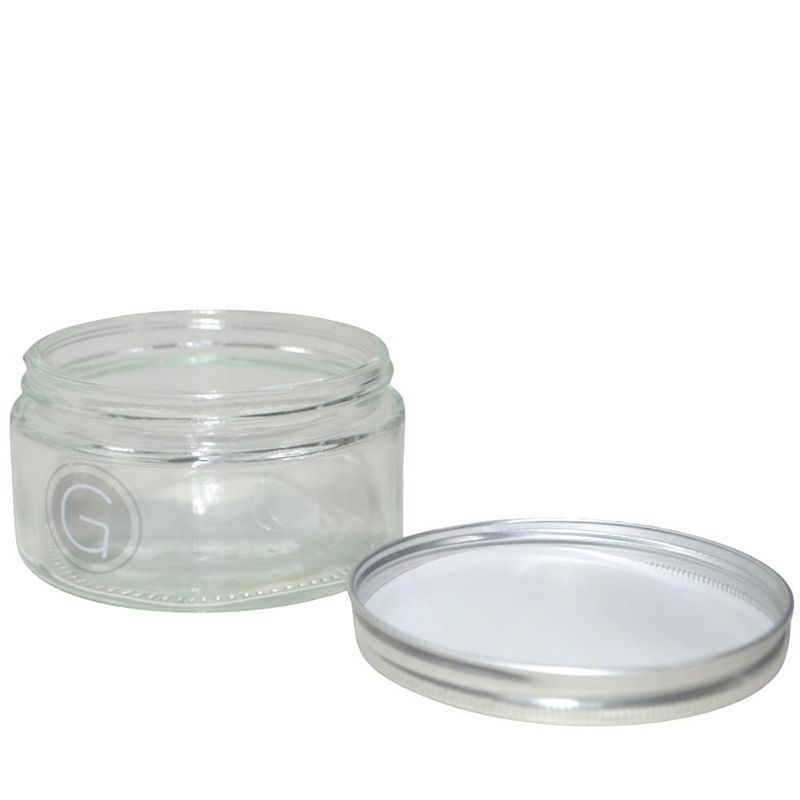 Pote de Vidro P/ Armazenamento Doces  C/ Tampa de Alumínio 240ml (01 unidade)