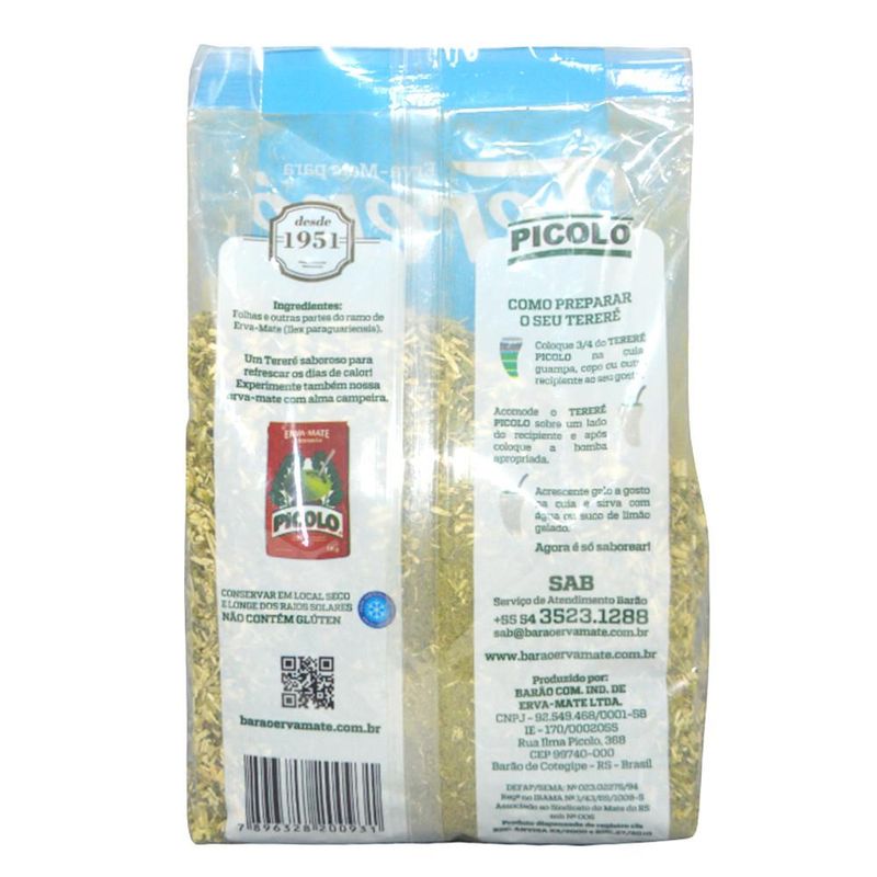 Erva-Mate P/ Tereré Picolo Barão (500 gramas)