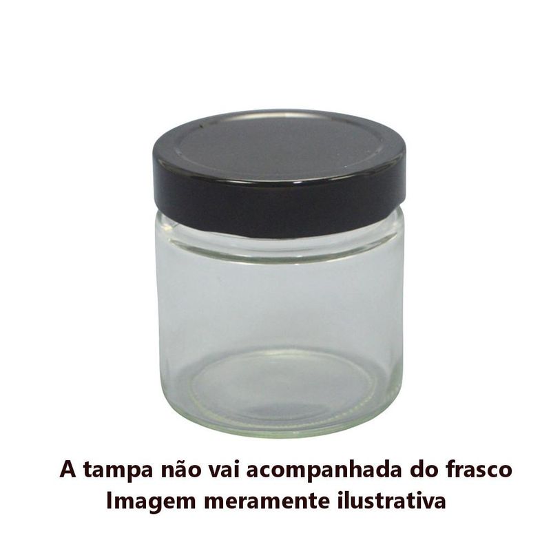 Tampa Metálica Genérica 70mm Preta (01 unidade)