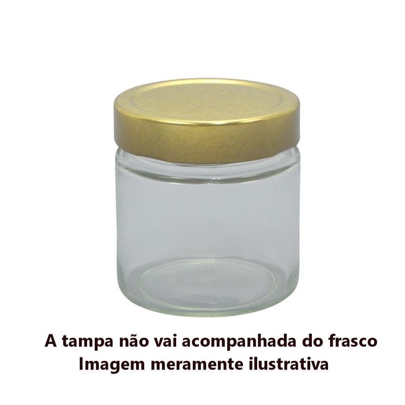 Tampa Metálica Genérica 70mm Dourada (01 unidade)