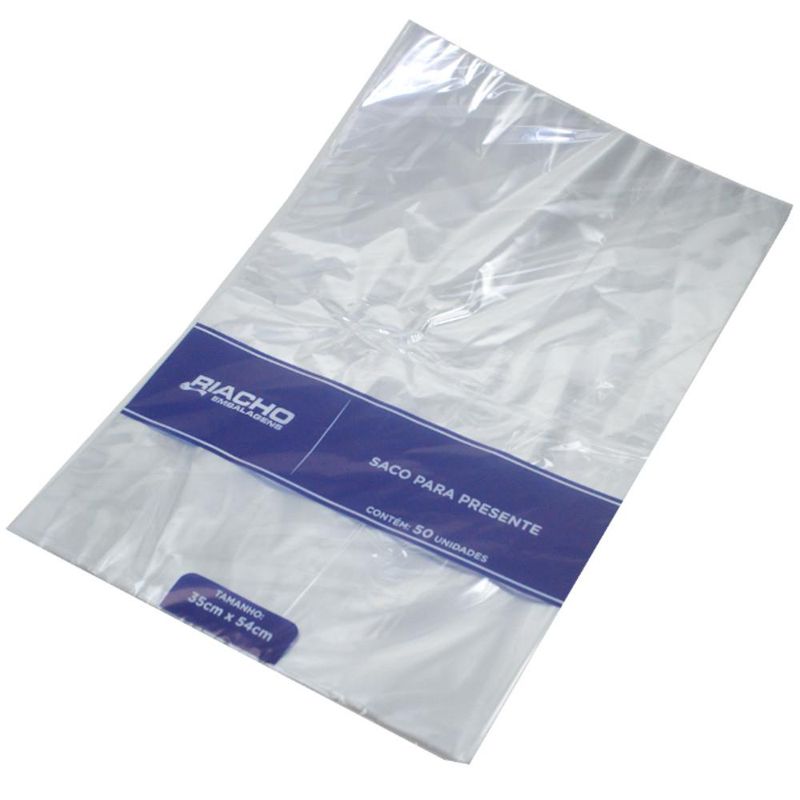 Saco P/ Presente Transparente 35X54cm Riacho Embalagens (50 unidades)