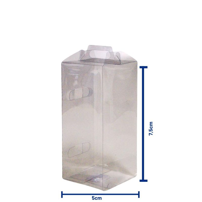 Maleta Cristal P/ Biscoito 5x5x7,5cm Ref. C5233 Ideia (01 unidade)