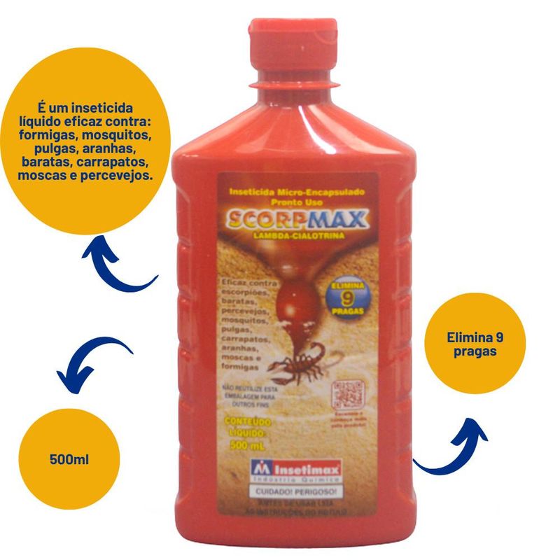 Inseticida Micro-encapsulado Scorpmax Insetimax (500ml)