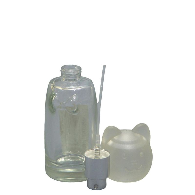 Frasco de Vidro Porta Perfume FY Urso C/ Tampa e Válvula Spray Prata 30ml Ref. W410955 BM36 (01 unidade)