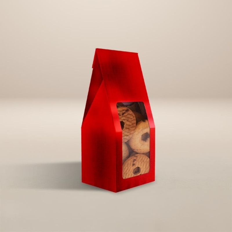 Saco de Papel Laminado Vermelho C/ Visor Practice C5508 Ideia (01 unidade)