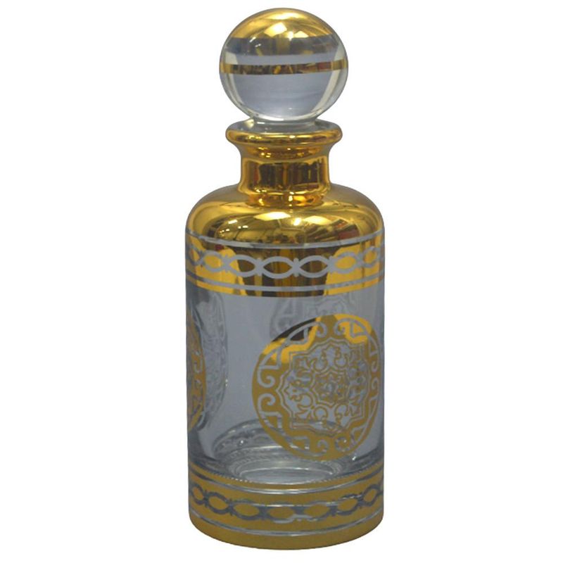 Garrafa Decorada Porta Perfume C/ Tampa Bola Estilo Árabe 200ml Ref. BM362972 BM36 (01 unidade)