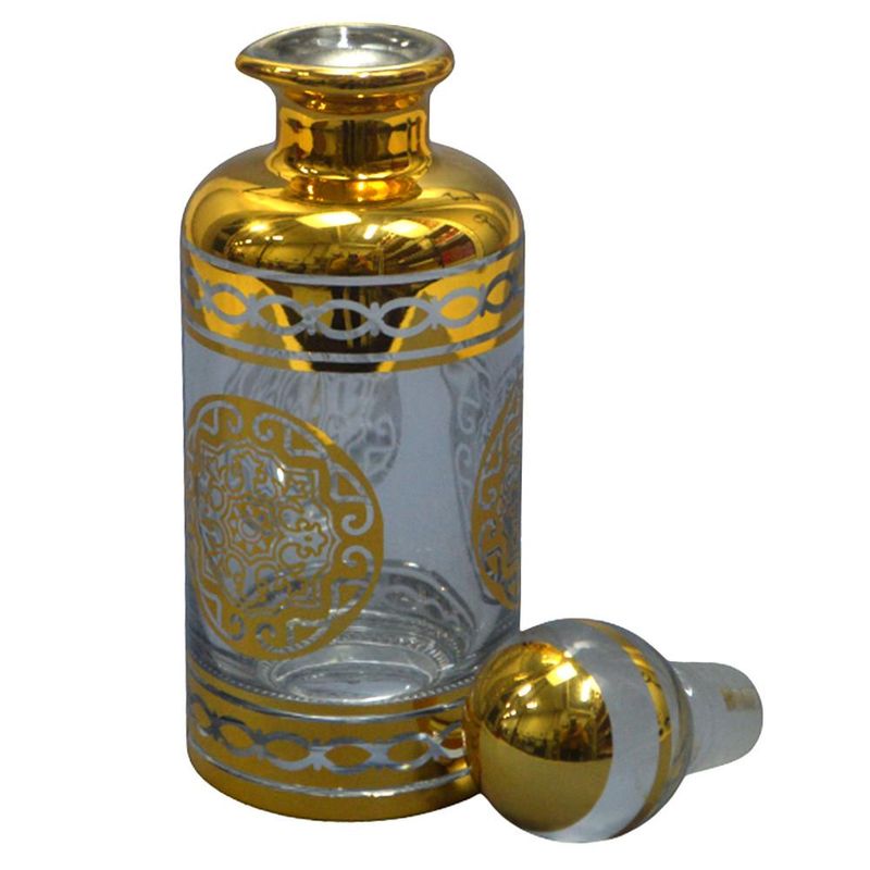 Garrafa Decorada Porta Perfume C/ Tampa Bola Estilo Árabe 200ml Ref. BM362972 BM36 (01 unidade)