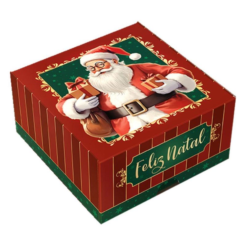 Caixa de Papel Practice P/ 6 Doces Noel Ref. C5711 8x8x4cm Ideia (01 unidade)