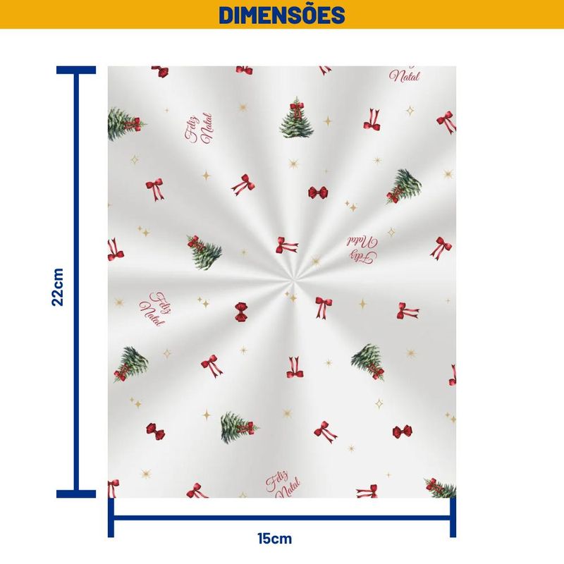 Saco P/ Presente Pinheiro 15x22cm Cromus (50 unidades)