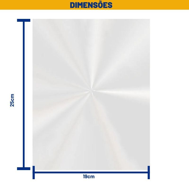 Saco Transparente P/ Panetone de 250g 19x25cm Cromus (50 Unidades)