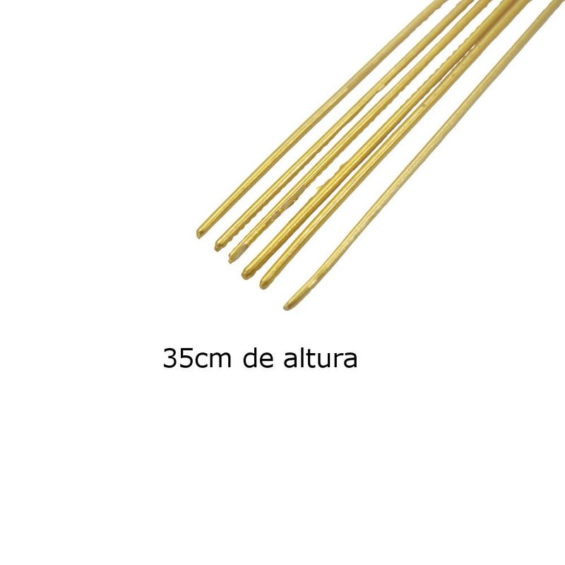 Vela Palito Gigante Dourada 35cm Silver Festas (06 Unidades)