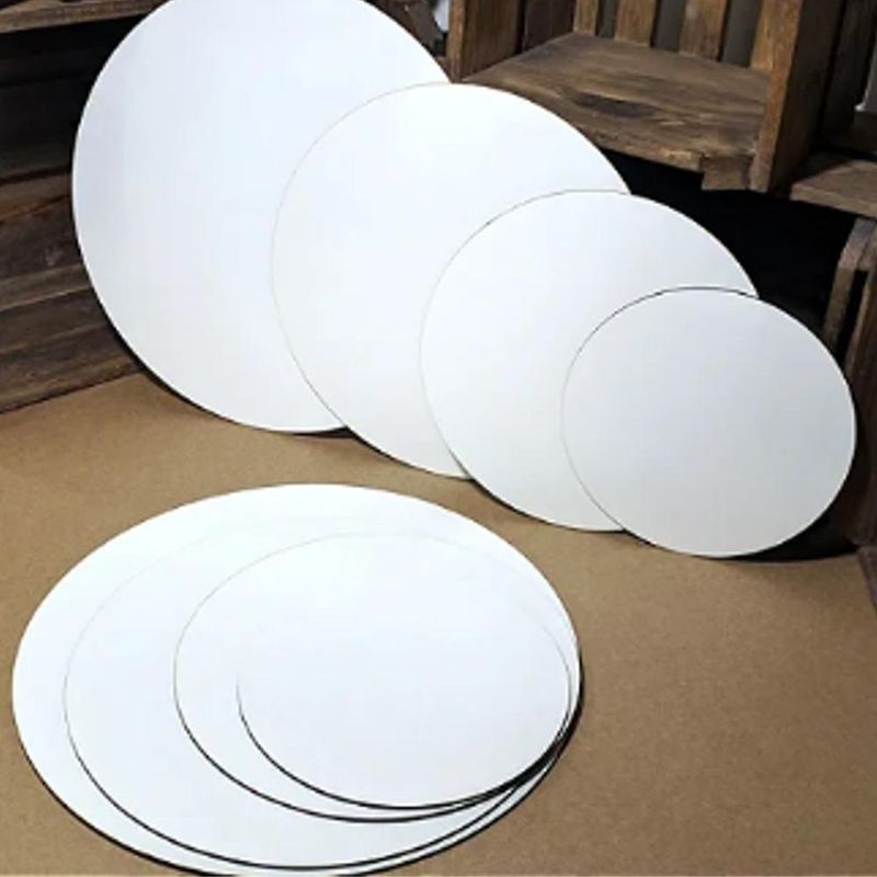 Cake Board de MDF Redondo 3mm Branco Curifest (01 Unidade)-12cm