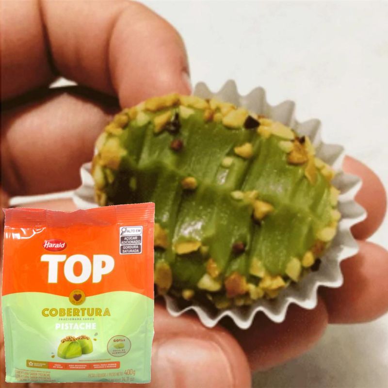 Cobertura TOP Fracionada em Gotas Sabor Pistache Harald (400 gramas)
