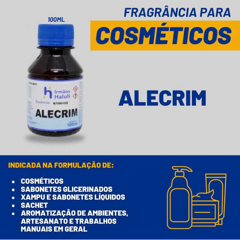 Essência Alecrim para Cosméticos e Sabonetes Linha Azul Irmãos Haluli (100ml)